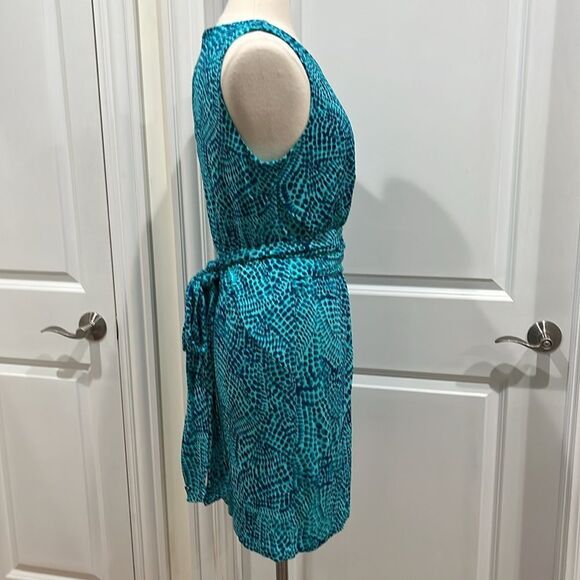 New! Banana Republic Issa London Sleeveless Dress Blue Size 12 - Picture 5 of 10